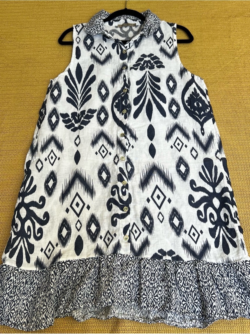 Mini Dress 100% Linen Sleeveless Made in Italy